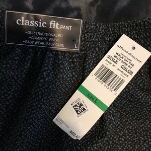 Alfred Dunner knit pants, NWT. Roomy size L in black and gray.